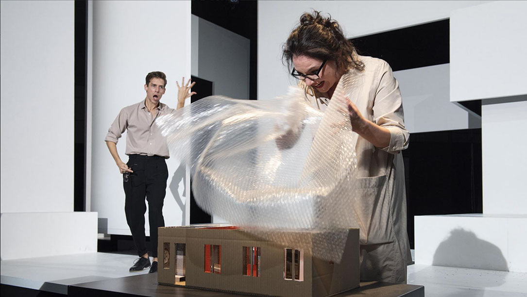 Die Abweichungen, Clemens Setz, Stuttgart, Regie Goerden, Bühne Merlo/Stengl, Kostüm Kirchleitner, Julius Forster, Josephine Köhler, Foto Klein